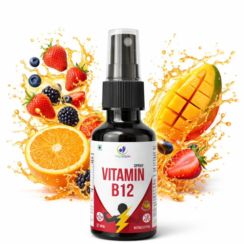 Vitamin B12 Oral Spray 30ml – Energy Booster, Immunity Support, Fast Absorption